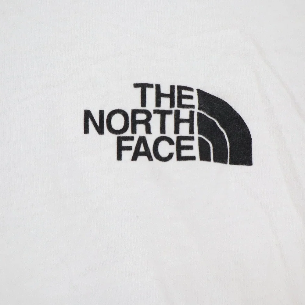 The North Face Mens XL White Graphic T-Shirt Never Stop Exploring Short Sleeve